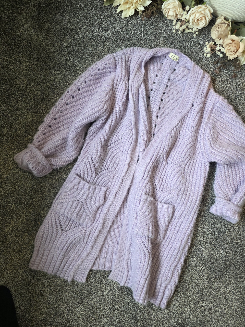 POL Knit Open-Front Cardigan